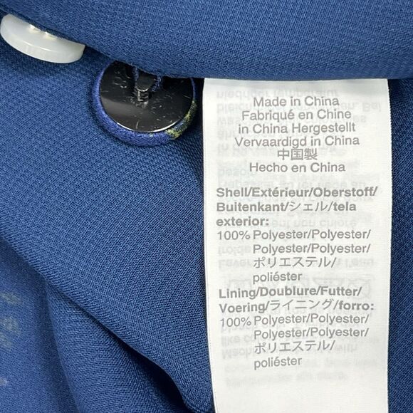 Madewell Amaranth Blue Floral Short Flutter Sleeve Wrap Dress Women’s Plus 22 - Picture 8 of 9